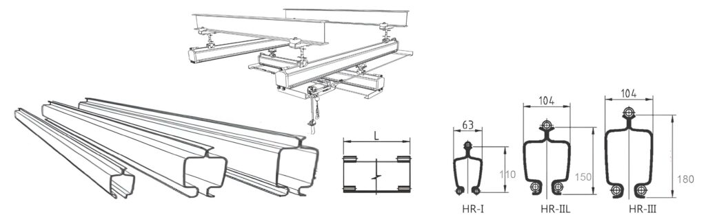 Straight rail section